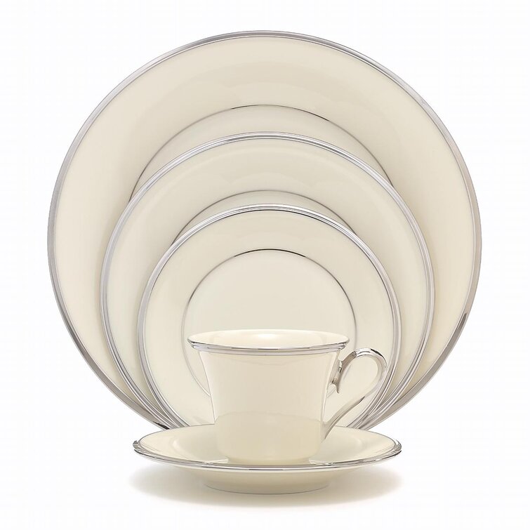 Lenox Solitaire Bone China 5 Piece Place Setting, Service for 1